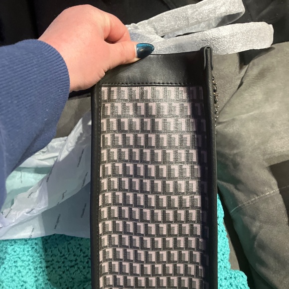 Karl Lagerfeld Paris Savoie Monagram Leather Tote Nwt - Picture 7 of 11